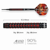 One80 Vaelkris Darts - Soft Tip - 90% Tungsten - V06 20g