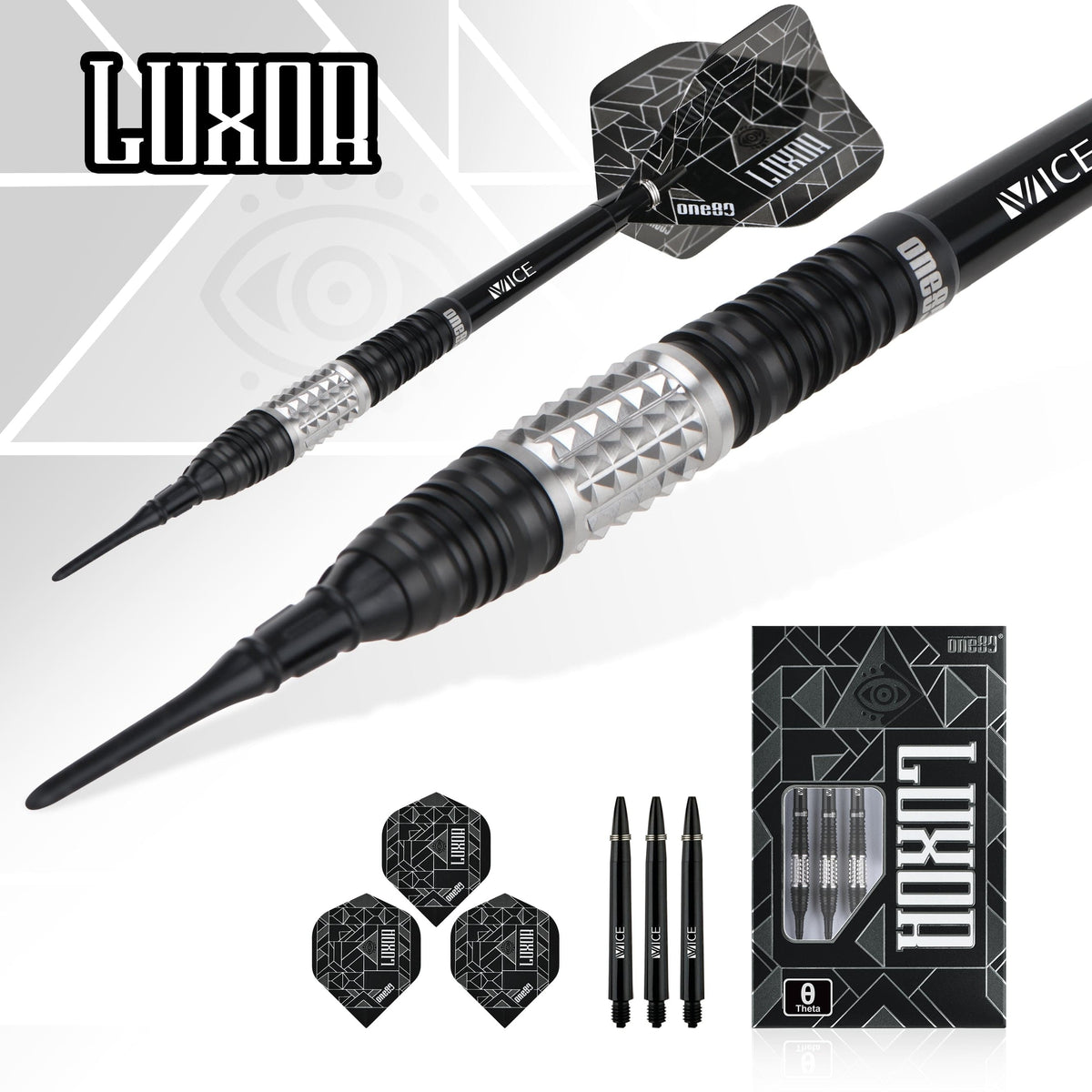 One80 Luxor II Darts - Soft Tip -90% Tungsten - Theta 18g