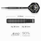 One80 Crocforce Darts - Soft Tip - 90% Tungsten - CF2 18g