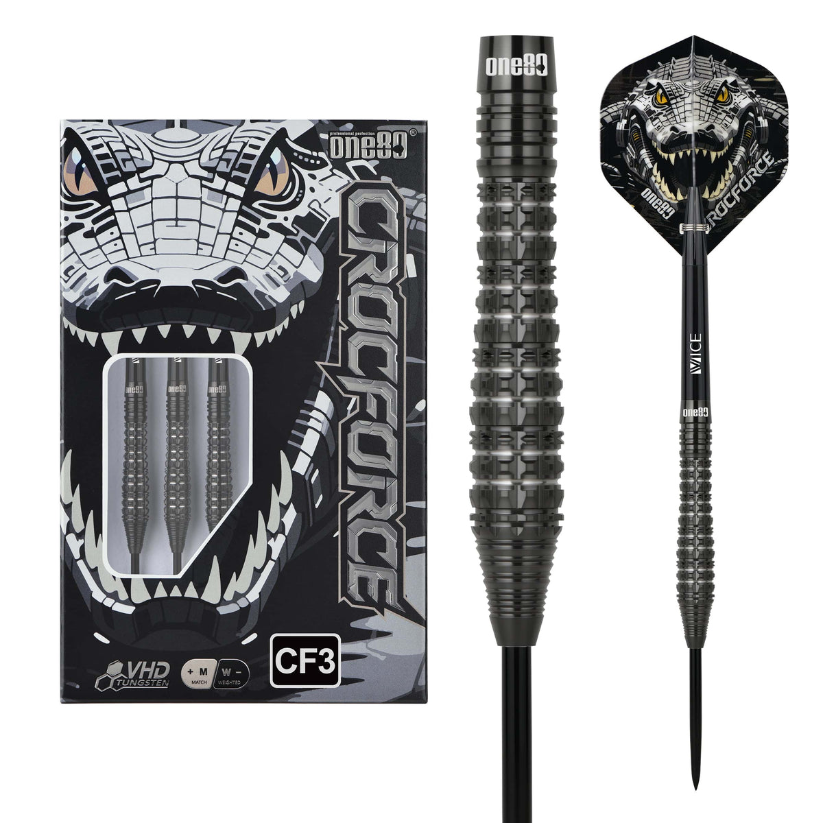 One80 Crocforce Darts - Steel Tip - 90% Tungsten - CF3