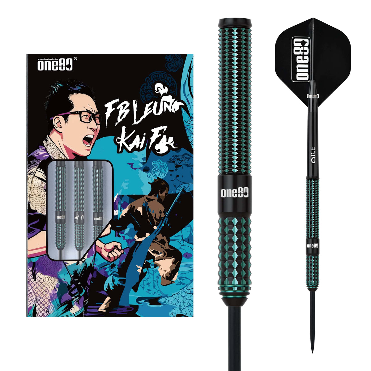 One80 Signature Darts - Steel Tip - 90% Tungsten - FB III - Turquoise 24g