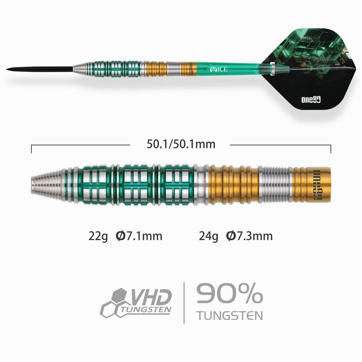 One80 Signature Darts - Steel Tip - 90% Tungsten - Rene Eidams - V4