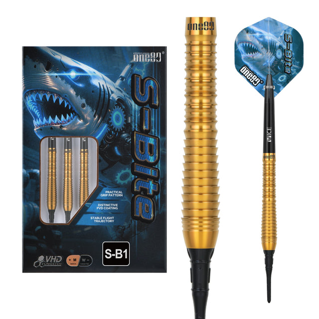 One80 S-Bite Darts - Soft Tip - 90% Tungsten - S-B1 18g