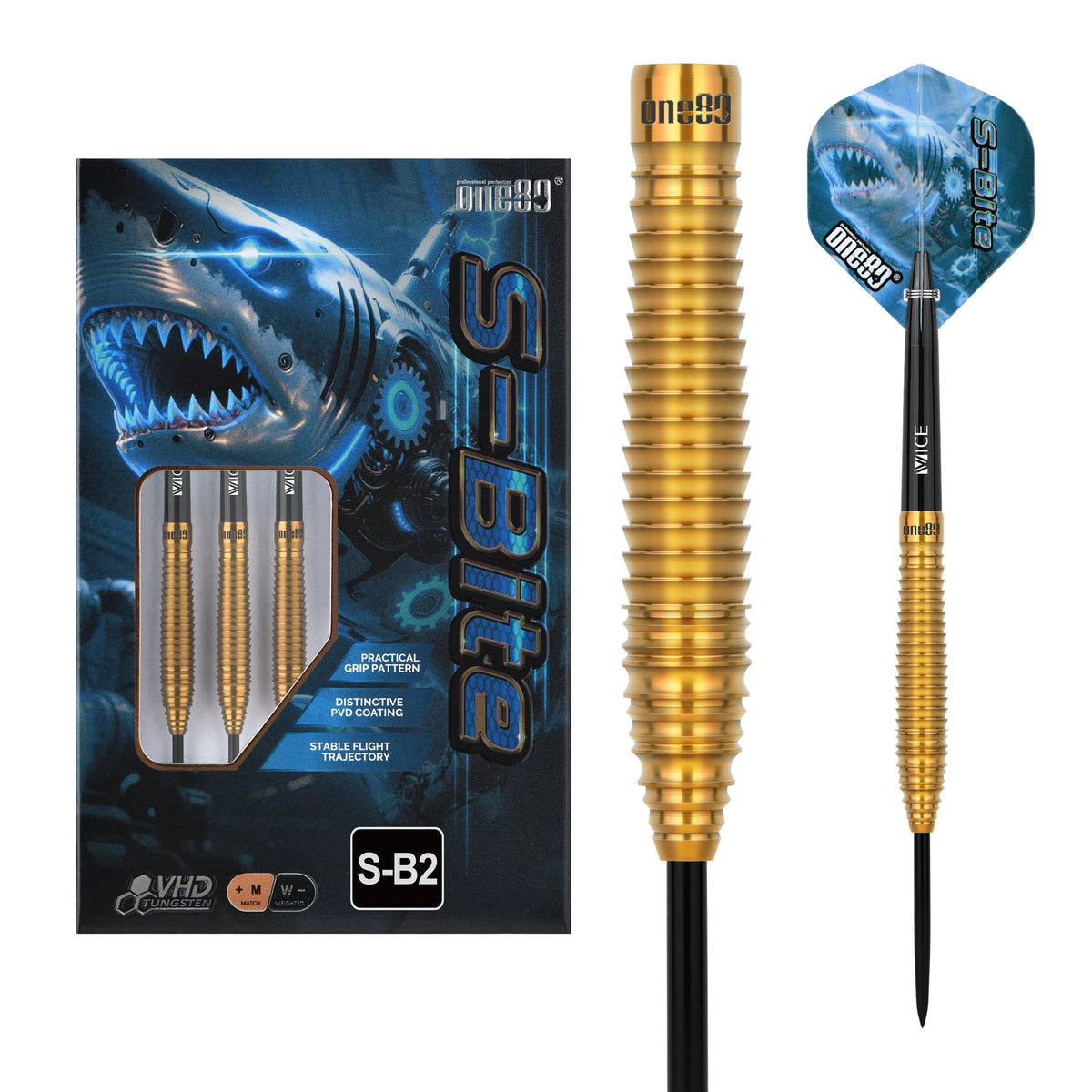 One80 S-Bite Darts - Steel Tip - 90% Tungsten - S-B2