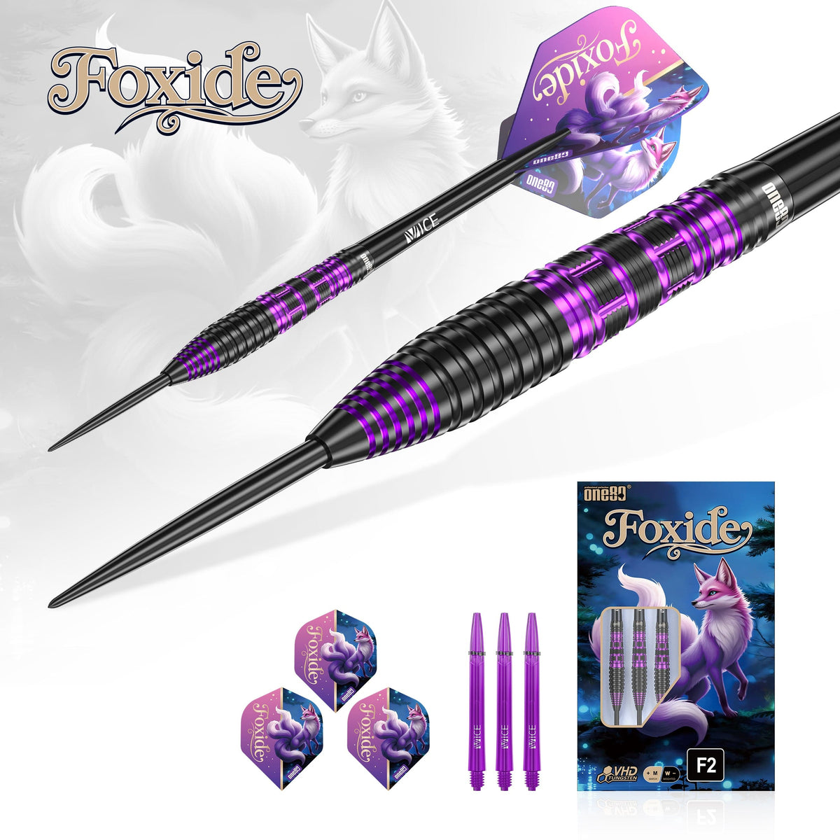 One80 Foxide Darts - Steel Tip - 90% Tungsten - F2