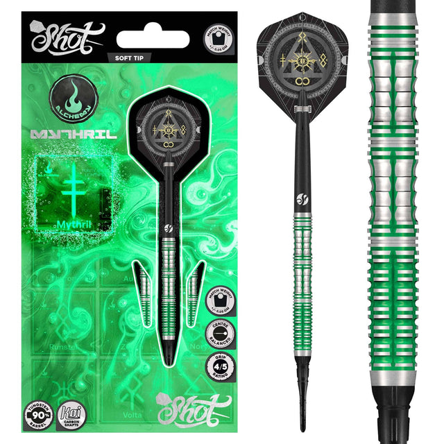 Shot Alchemy Darts - Soft Tip - 90% Tungsten - Mythril 20g