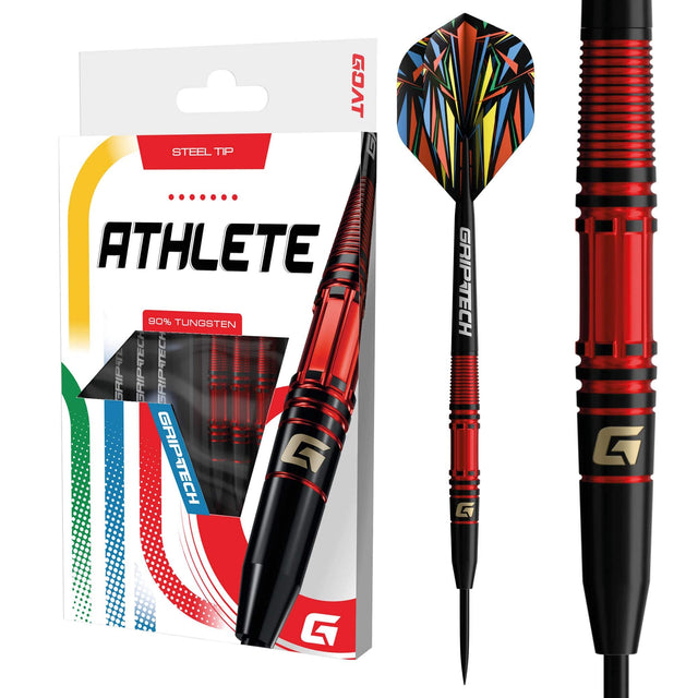 GOAT Athlete Darts - Steel Tip - 90% Tungsten - Red