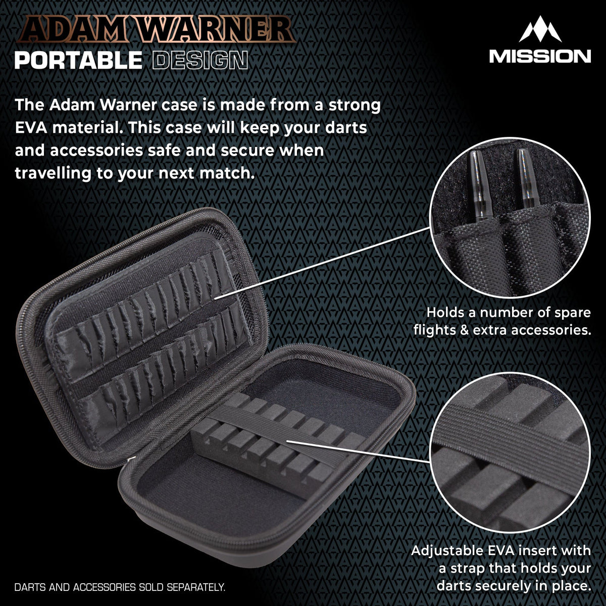Mission Darts Players- EVA Dart Case - Adam Warner