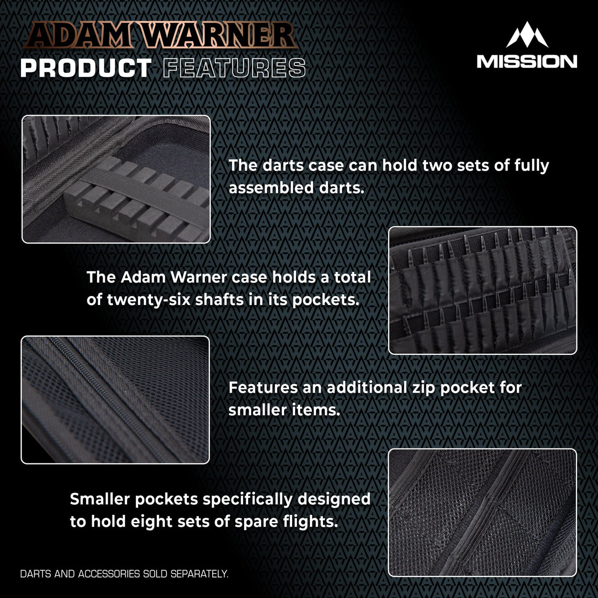 Mission Darts Players- EVA Dart Case - Adam Warner