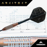 Mission Arkitekt Darts - Steel Tip - 90% Tungsten - Bronze Silica PVD