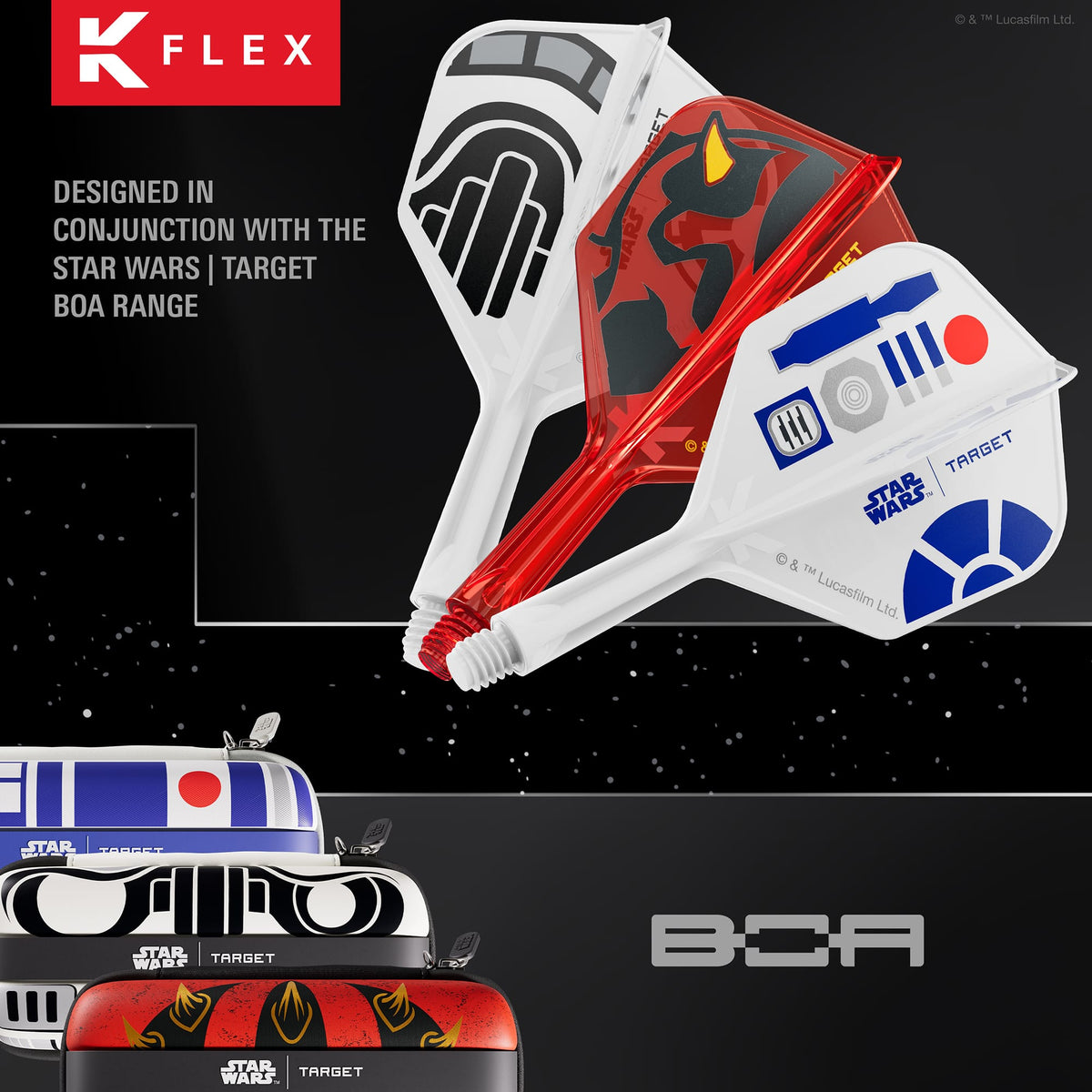 Target K-Flex Dart Flights - R2D2