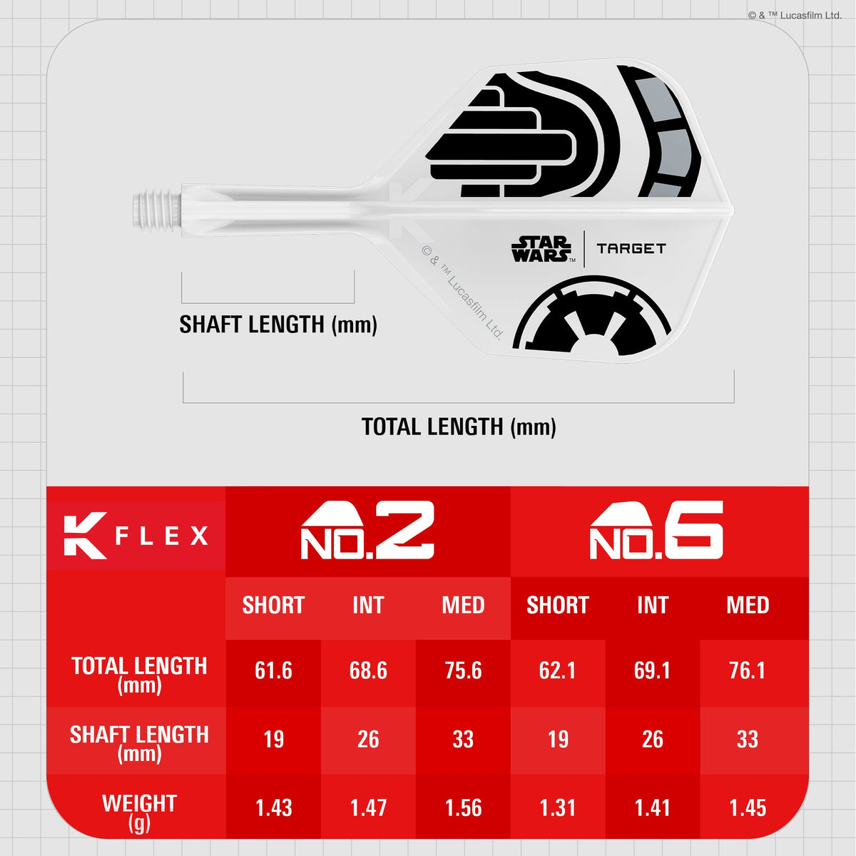 Target K-Flex Dart Flights - Stormtrooper