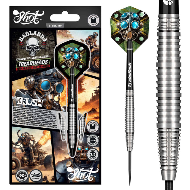 Shot Badlands Darts - Steel Tip - 90% Tungsten - Krush
