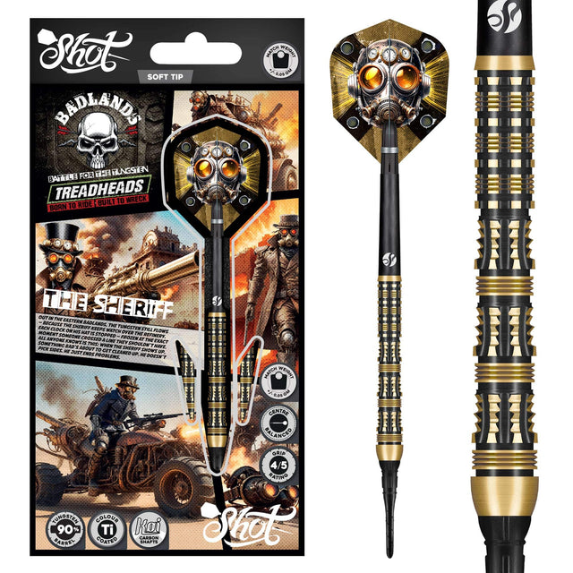 Shot Badlands Darts - Soft Tip - 90% Tungsten - The Sheriff 20g