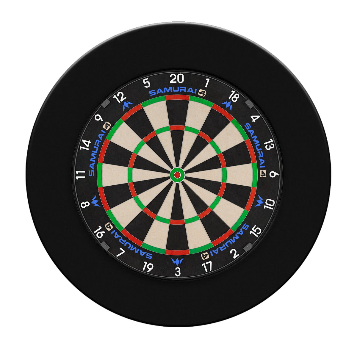 Mission Samurai 4 Dartboard Set - Dart Board & Surround Samurai 4 White / Plain Black