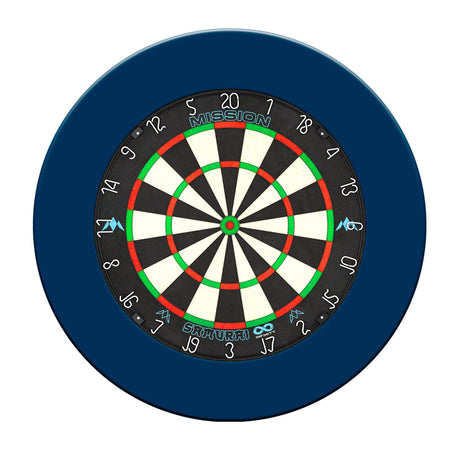 Mission Samurai Infinity Dartboard Set - Dart Board & Surround - Blue