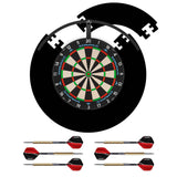 Mission Samurai 3 Dartboard Set - Dart Board, Black Jigsaw Surround, Torus 120 Light & 2 sets of Brass Darts