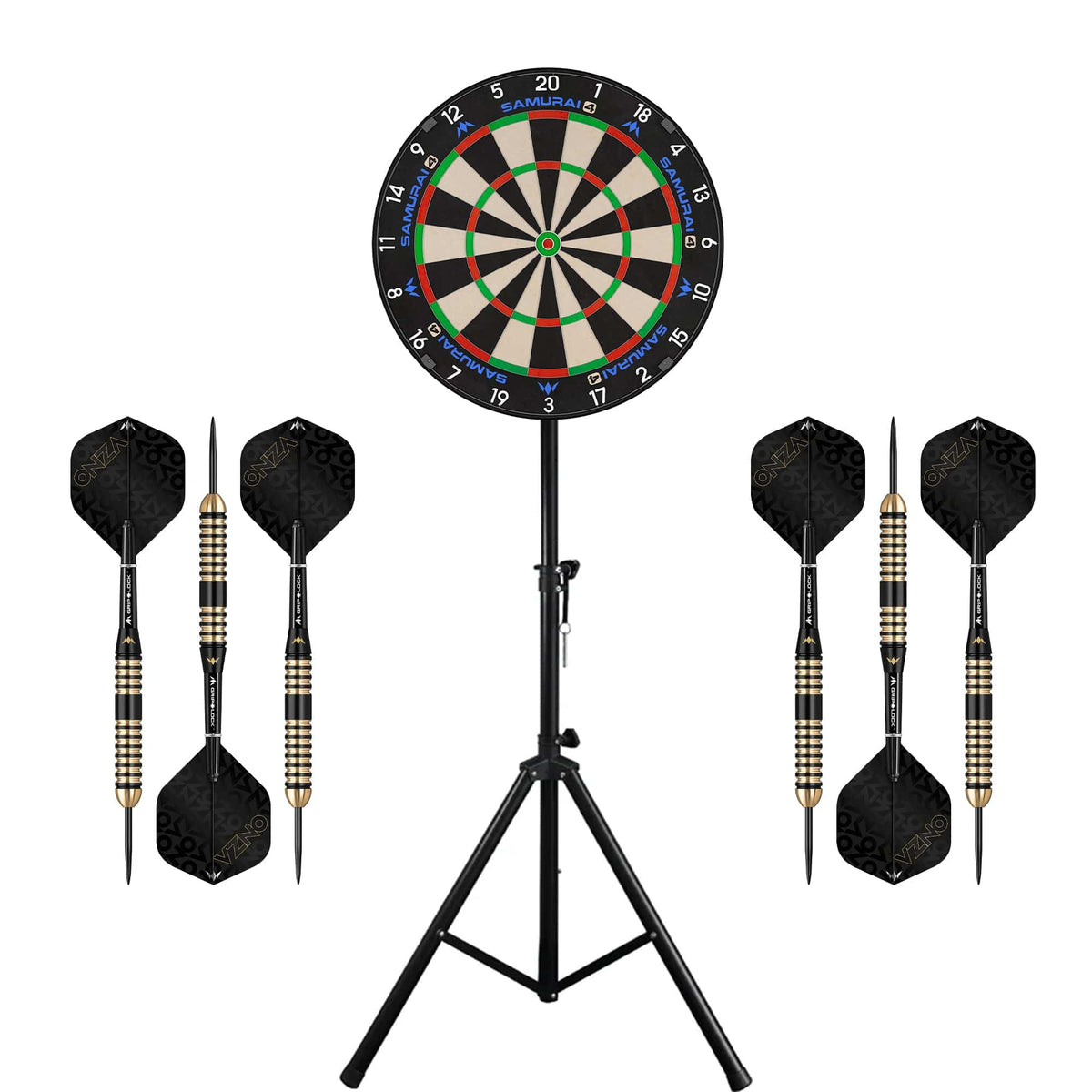 Mission Samurai 4 Dartboard & Stand Set - Dart Board, Stand and Darts Samurai 4 White