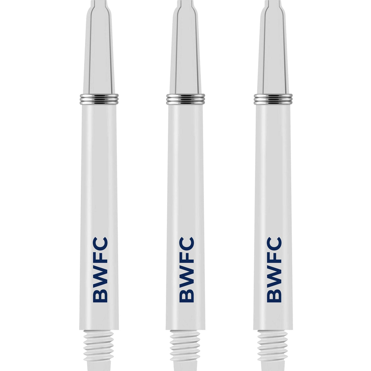 Bolton Wanderers Nylon Shafts - Dart Stems with Springs - BWFC Football - White - Medium Medium