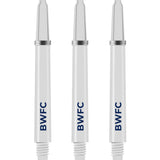 Bolton Wanderers Nylon Shafts - Dart Stems with Springs - BWFC Football - White - Medium Medium