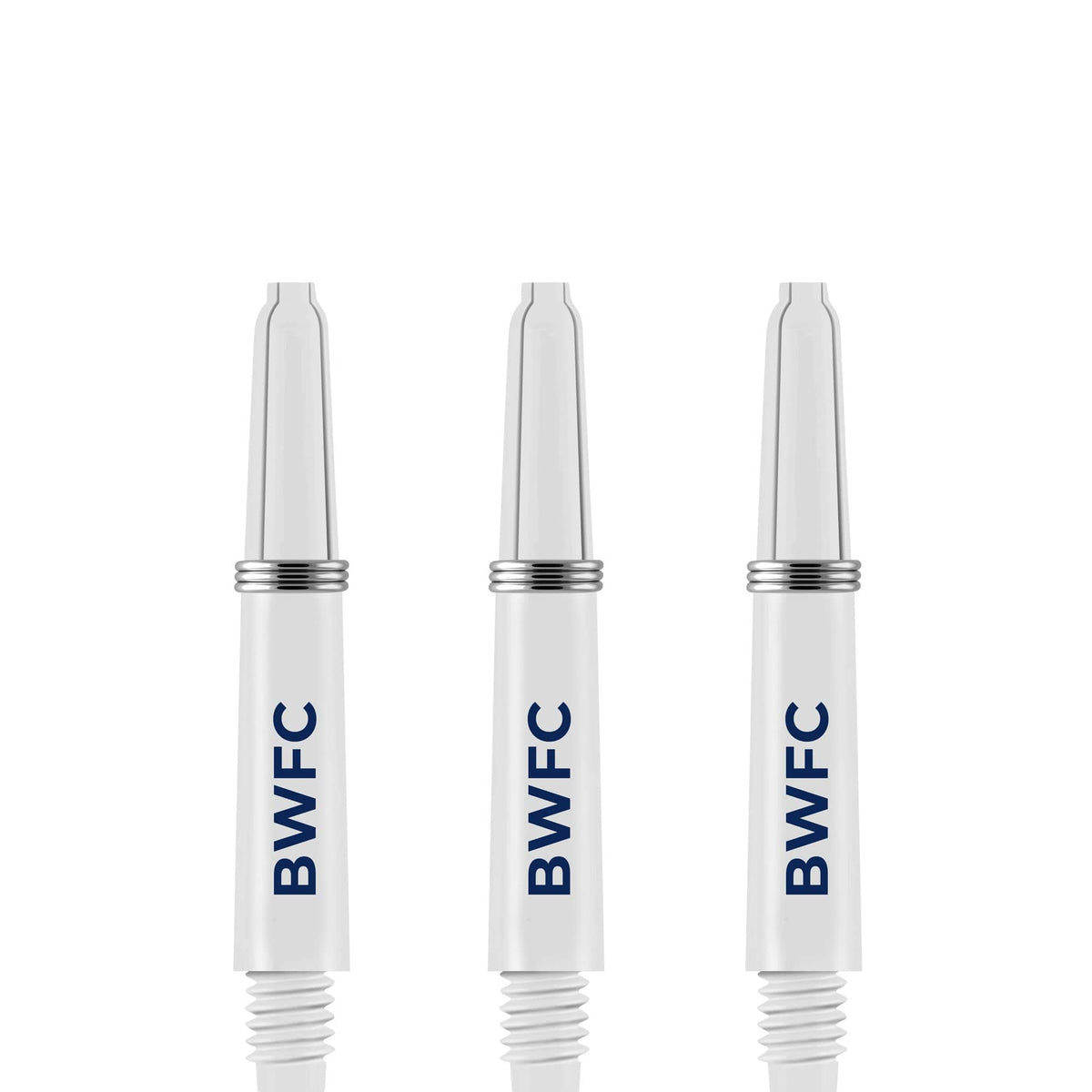 Bolton Wanderers Nylon Shafts - Dart Stems with Springs - BWFC Football - White - Medium Short