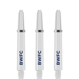 Bolton Wanderers Nylon Shafts - Dart Stems with Springs - BWFC Football - White - Medium Tweenie
