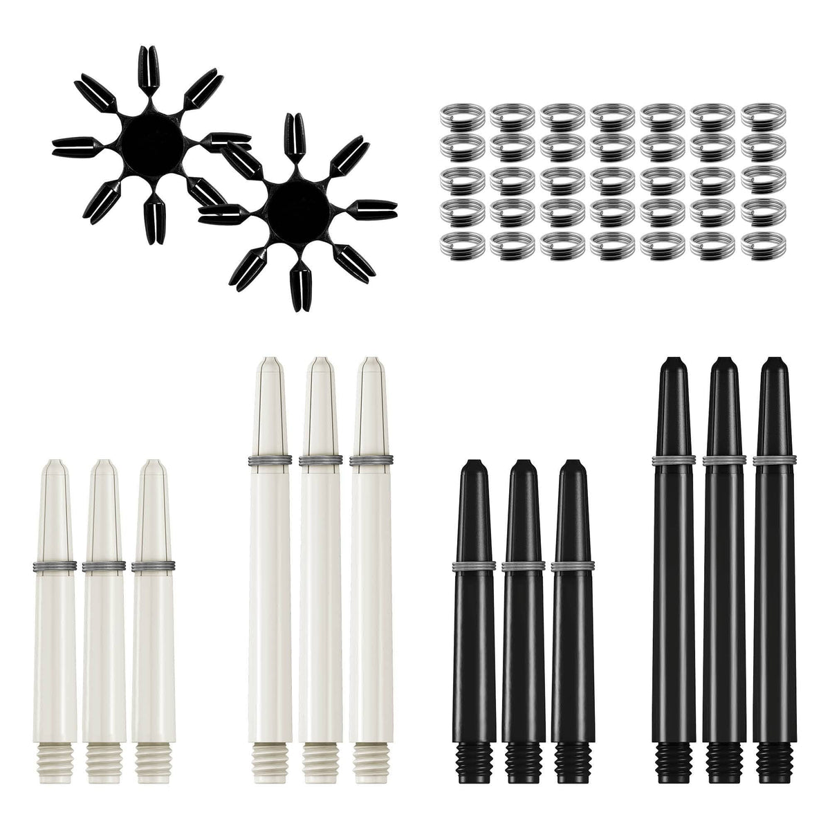 Mission Darts Accessory Kit - 90 Piece - Flights, Shafts - Steel Tip