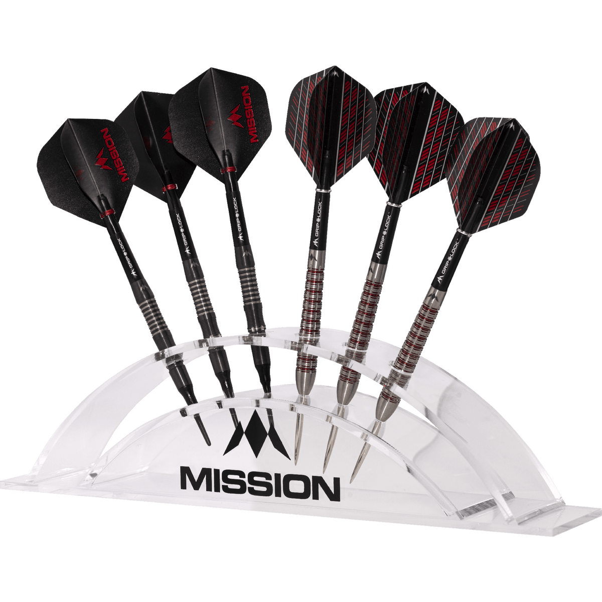 *Mission Station 6 - holds 6 darts - Acrylic Darts Display Arc