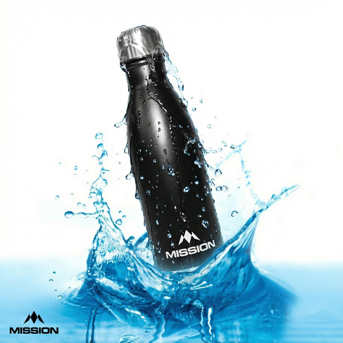 Mission Water Bottle - Stainless Steel - 500ml - Black