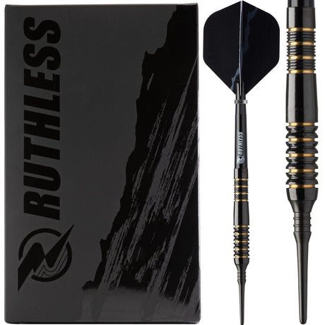 *Ruthless Black Wolf Darts - Soft Tip Tungsten - BW 16.0g - Gold Ring - 18g 18g