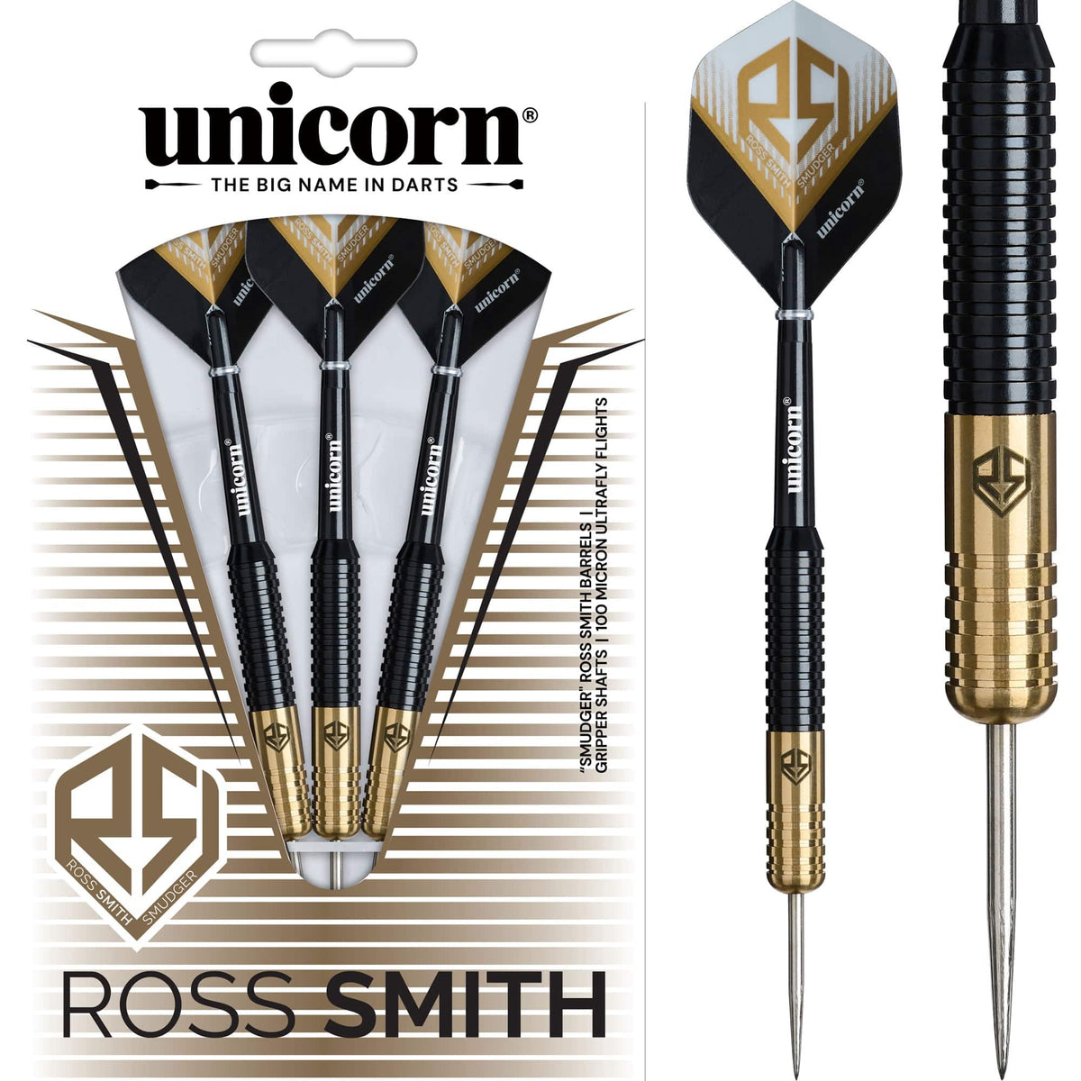 Unicorn Ross Smith Darts - Steel Tip - Brass