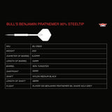 Bulls Benjamin Pratnemer Darts - Steel Tip - 90% Tungsten - 20g