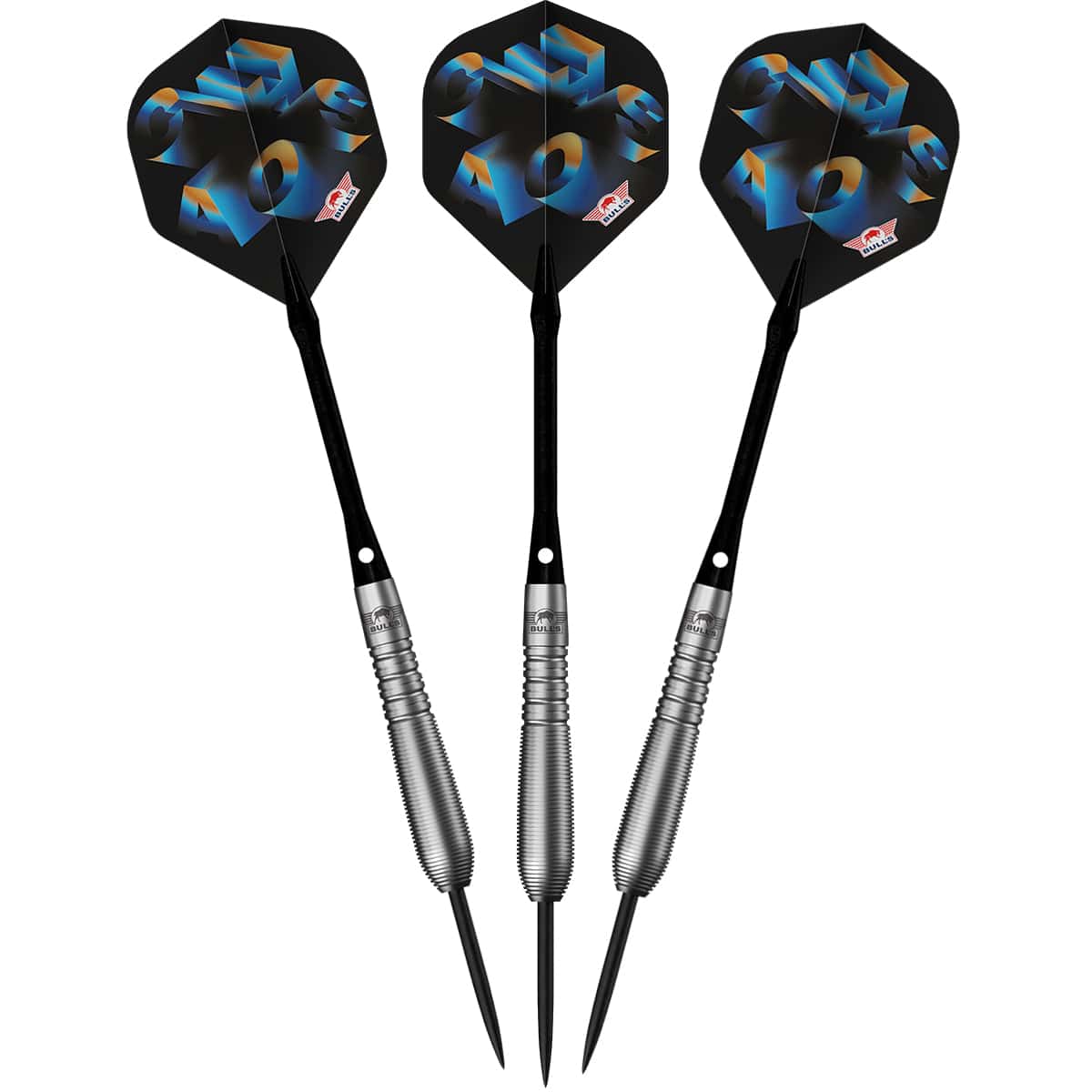 Bulls Chaos Darts - Steel Tip - 90% Tungsten - Blue