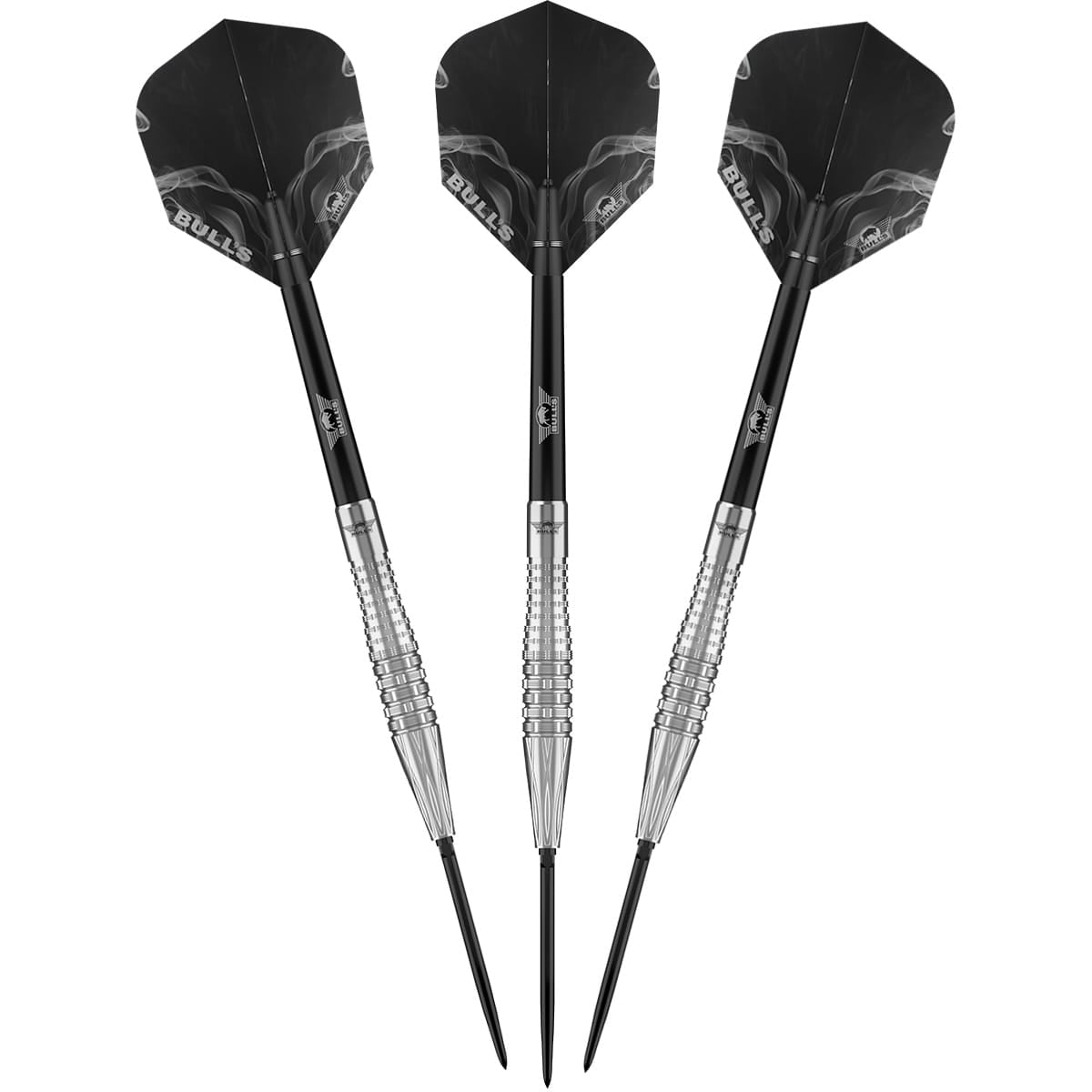 Bulls Smoke CP Darts - Steel Tip - 90% Tungsten - Silver Ash