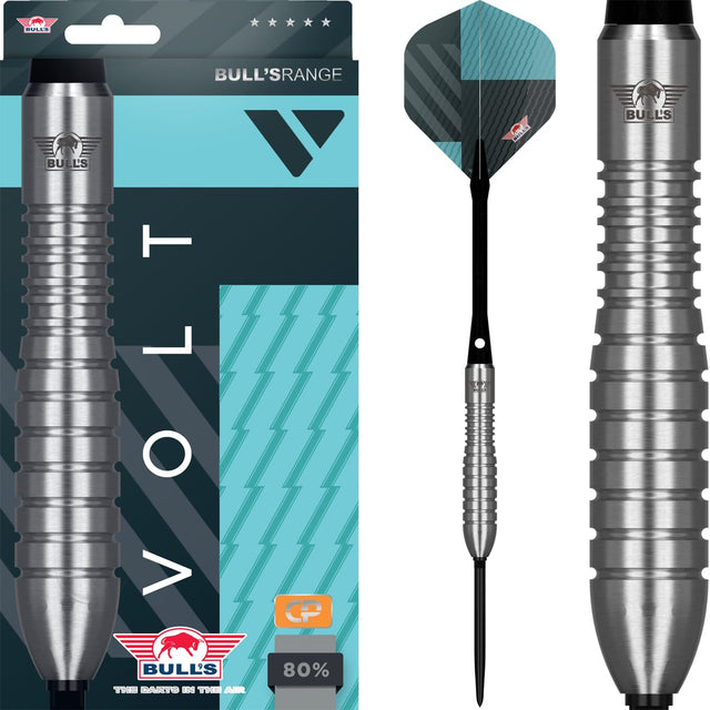 Bulls Volt CP Darts - Steel Tip - 80% Tungsten - Blue