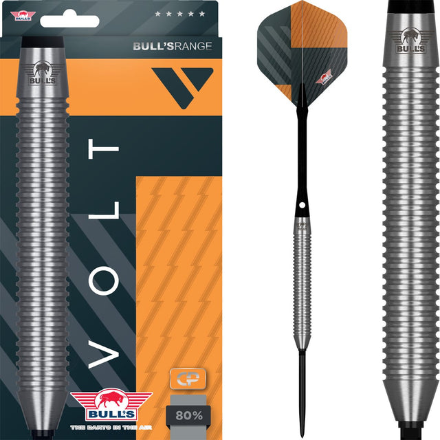Bulls Volt CP Darts - Steel Tip - 80% Tungsten - Orange