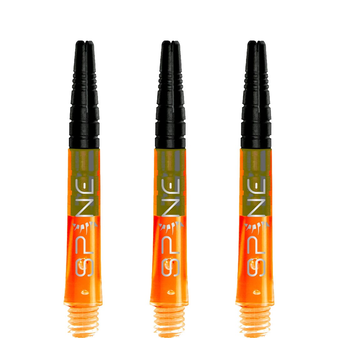 Bulls Spine Dart Shafts - Polycarbonate with Aluminium Top - Orange Tweenie