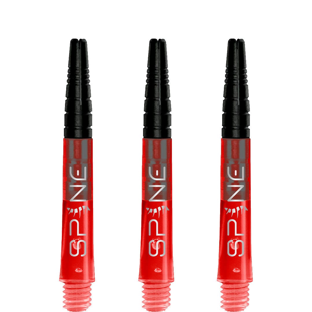 Bulls Spine Dart Shafts - Polycarbonate with Aluminium Top - Red Tweenie