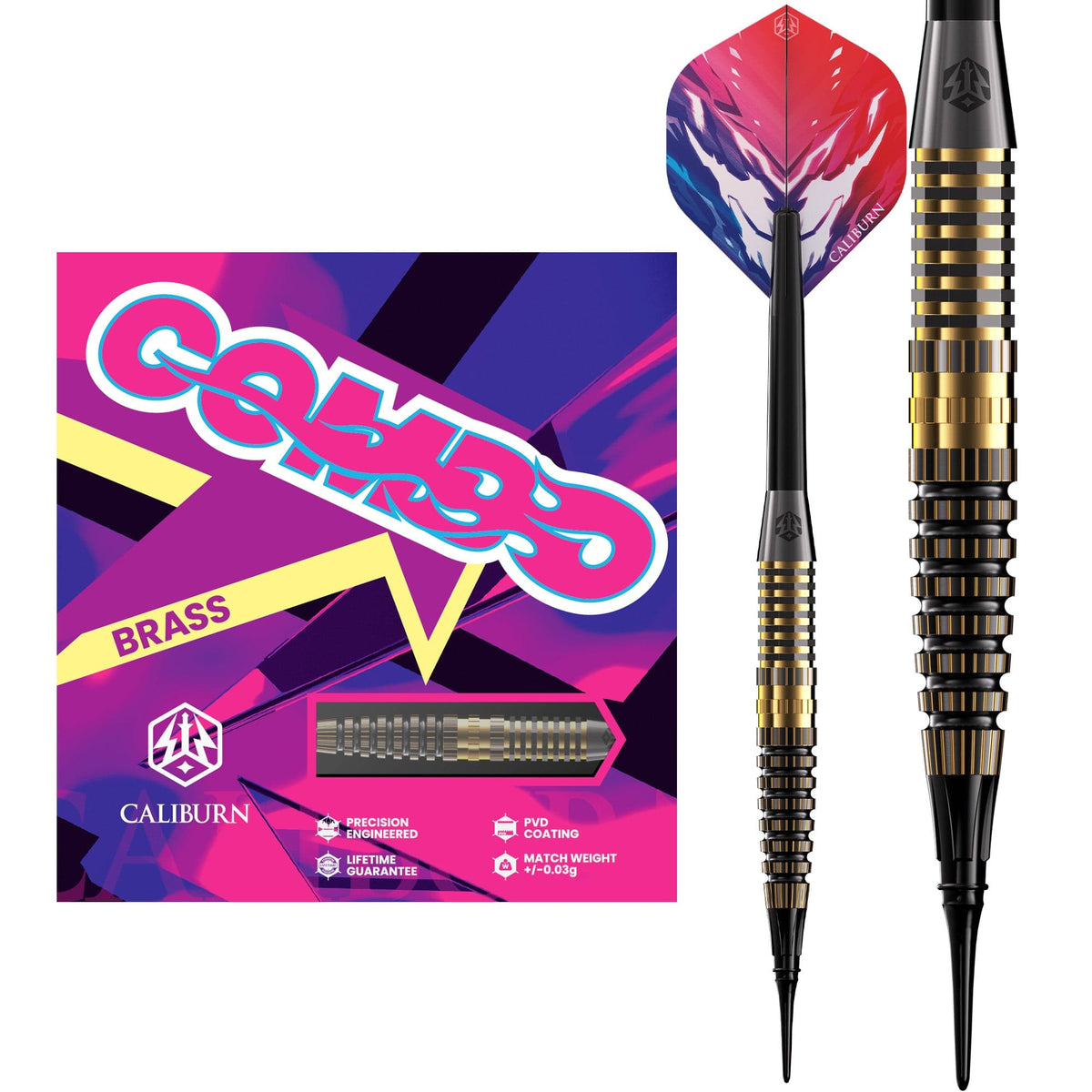 Caliburn Combo Darts - Soft Tip - Brass - C3 - 20g