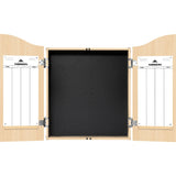 Mission Dartboard Cabinet - Deluxe Quality - Plain Light Oak