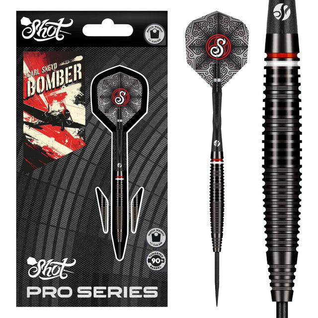 Shot Pro Series Darts - Steel Tip - 90% Tungsten - Carl Sneyd 23g
