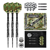 Shot Camo Turbo Darts - Steel Tip - 90% Tungsten - Longshot
