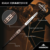 Mission Cam Crabtree Darts - Steel Tip  95% Tungsten - V2