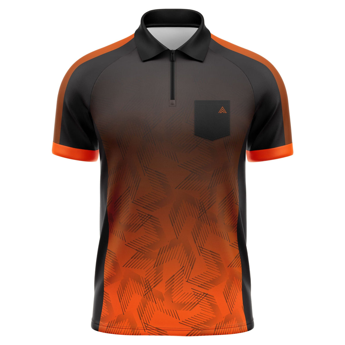 Arraz - Chevron - Black & Orange - Dart Shirt