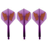 Condor AXE Dart Flights - Standard - Swallowtail Butterfly - Clear Purple