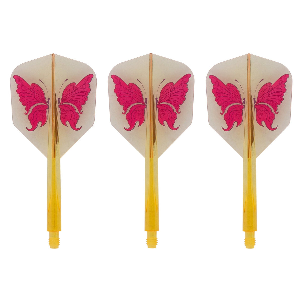 Condor AXE Dart Flights - Small - Swallowtail Butterfly - Clear Yellow