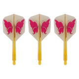 Condor AXE Dart Flights - Small - Swallowtail Butterfly - Clear Yellow