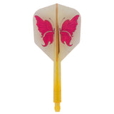 Condor AXE Dart Flights - Small - Swallowtail Butterfly - Clear Yellow