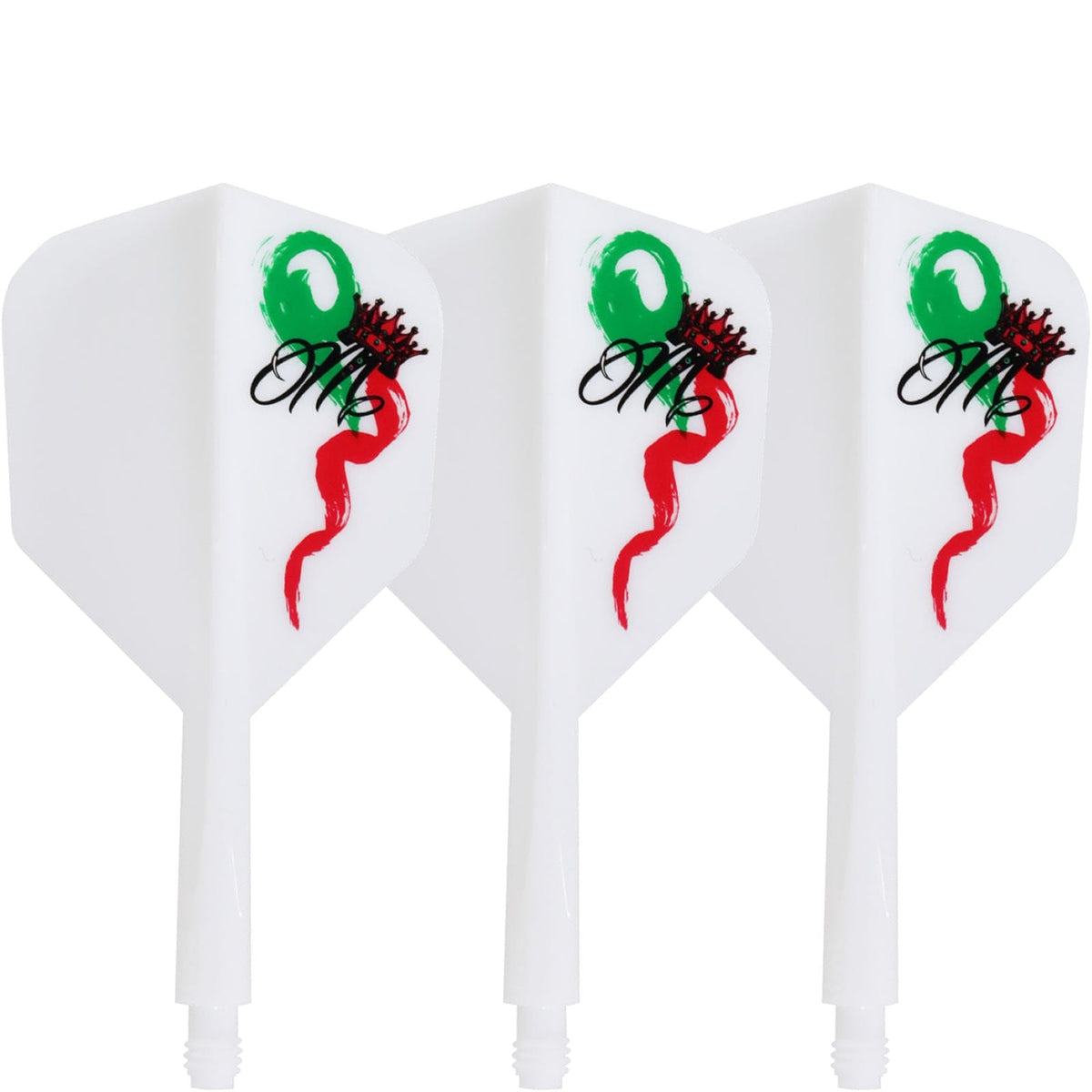 *Condor AXE Dart Flights - Small - Red Crown - White