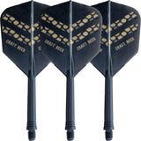 Cuesoul AK5 Integrated Dart Shaft and Flights - Standard - Black - Craft Beer Medium